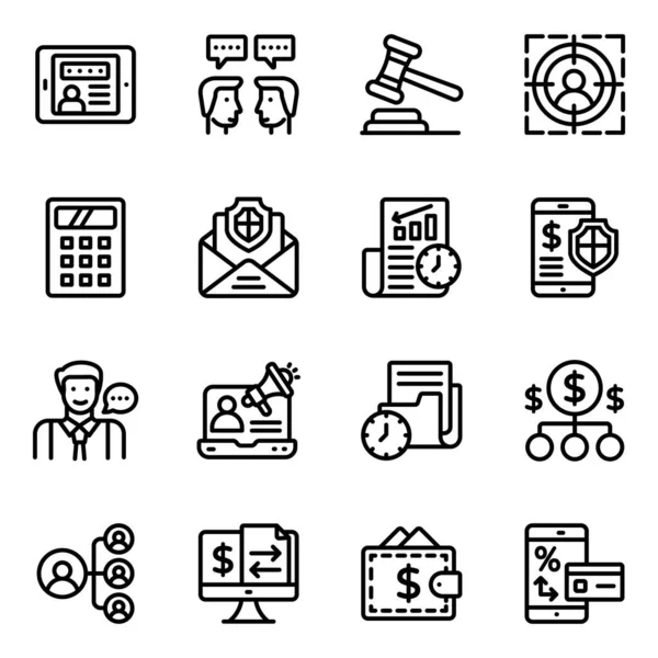 Business Web Icons Διανυσματική Απεικόνιση — Διανυσματικό Αρχείο