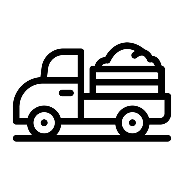 Φορτηγό Web Εικονίδιο Απλή Απεικόνιση — Διανυσματικό Αρχείο