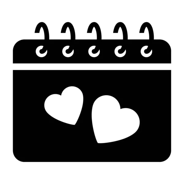 Εικονογράφηση Διανύσματος Εικονιδίου Ημερολογίου Valentine — Διανυσματικό Αρχείο