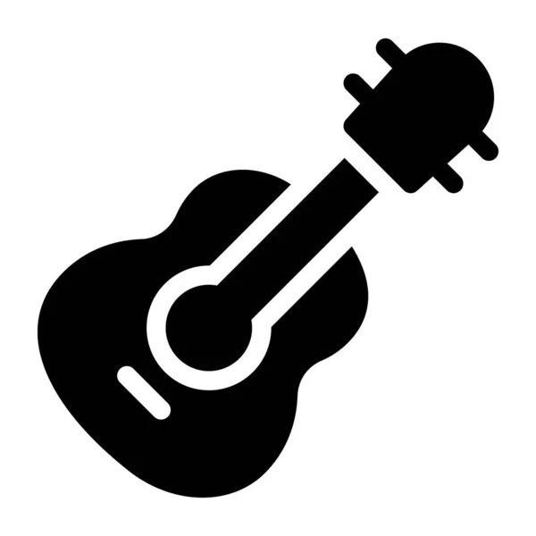 Guitarra Ícone Web Ilustração Simples — Vetor de Stock