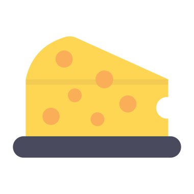 Peynir. Web simgesi basit illüstrasyon