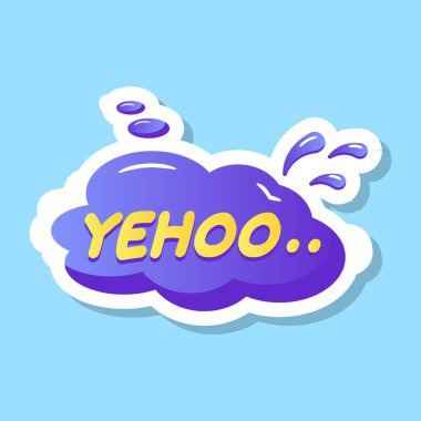 Büyük bir gülümsemesi olan bir çizgi film ikonunun vektör çizimi