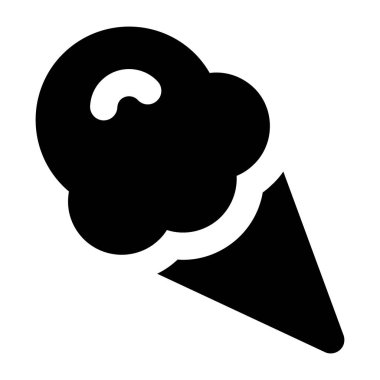 Dondurma. Web simgesi basit illüstrasyon