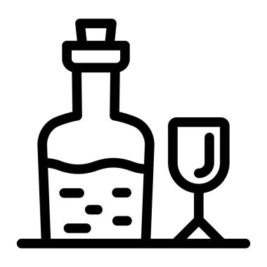 Şarap şişesi. Basit tasarım