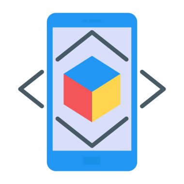 Mobil uygulama vektör illüstrasyonlu akıllı telefon