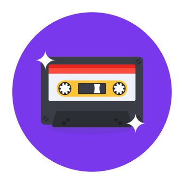 ses kaset simgesi vektör illüstrasyon grafik tasarımı