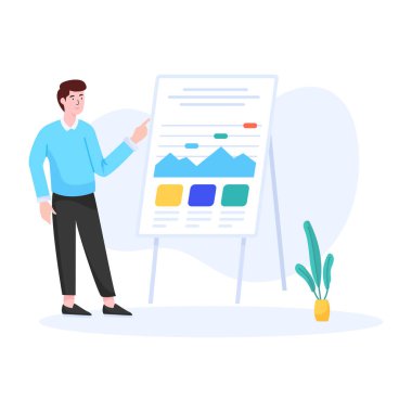 İş adamı simgesi, vektör illüstrasyonu 