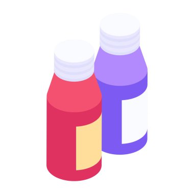 Su şişesi kavanozu izole edilmiş ikon vektör çizimi tasarımı