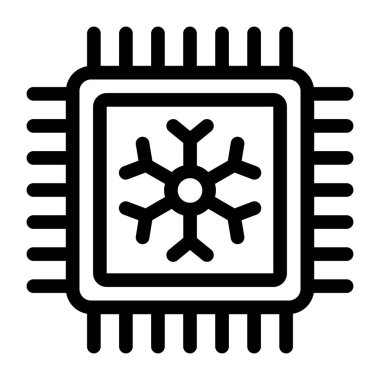 İşlemci. Web simgesi basit illüstrasyon