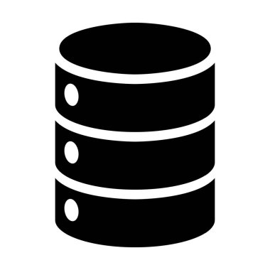 veritabanı simgesi. Web için sunucu vektör simgelerinin basit illüstrasyonu