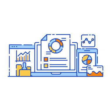 seo modern simgesinin vektör illüstrasyonu