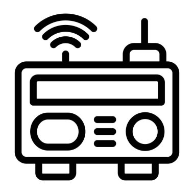 radyo düz vektör simgesi