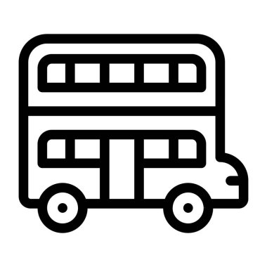 Otobüs. Web simgesi basit illüstrasyon