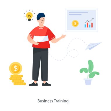 İş ve finans simgesinin vektör illüstrasyonu