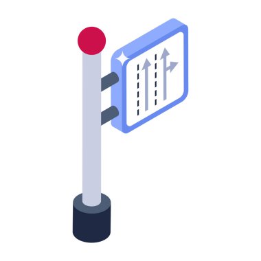 Yol tabelası. Web simgesi