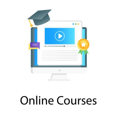 Online eğitim konsepti. vektör illüstrasyonu