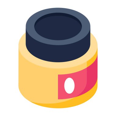 Tek bir mavi beyaz su şişesinin vektör çizimi