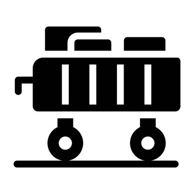 Trenin siyah beyaz simgesi