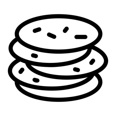 Kurabiye simgesi, vektör illüstrasyonu