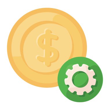 Dolar parası. Basit resimleme