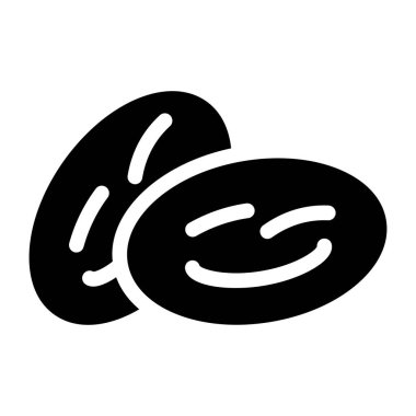 donut simgesi vektörü web ve mobil uygulama tasarımınız için beyaz arkaplanda izole edildi, kahve logosu kavramı