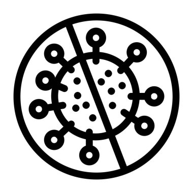 Virüs. Web simgesi vektör illüstrasyonu