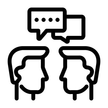 Konuşma. Web simgesi basit tasarım