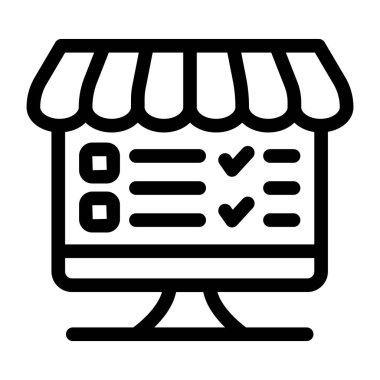 Dükkan. Web simgesi basit illüstrasyon