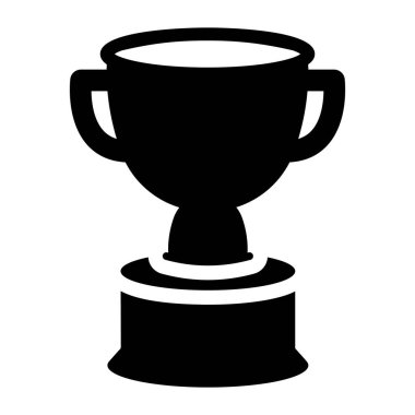 Kupa ikonu. Web için ödül vektör simgelerinin özet çizimi