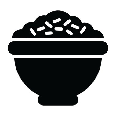 pirinç. Web simgesi basit illüstrasyon