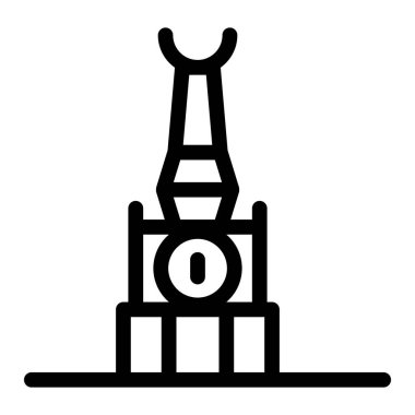 İnşaat vinci simgesi. Ağ için petrol sondaj vektör simgelerinin özet çizimi