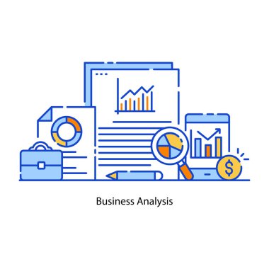 ticari düz tasarım konsepti, vektör illüstrasyonu