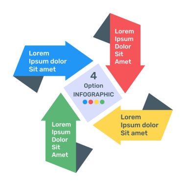 Ticari bilgi şablonunun vektör illüstrasyonu