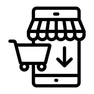 Alışveriş arabası. Basit tasarım