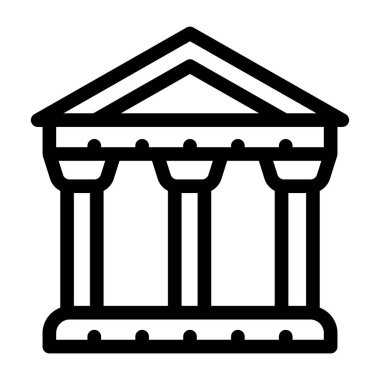 Mahkeme. Web simgesi basit tasarım