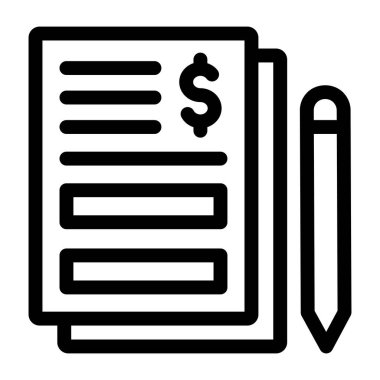 Fatura. Web simgesi basit illüstrasyon