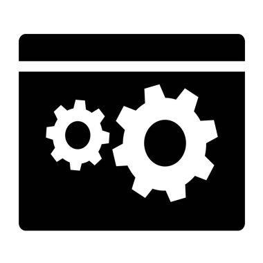 Ayarlar. Web simgesi basit illüstrasyon