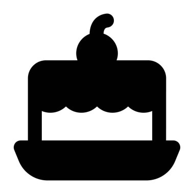 Kek. Web simgesi basit illüstrasyon