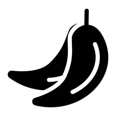 Kırmızı biber vektörünün çizimi. beyaz arkaplanda izole