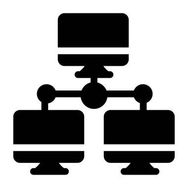 Bilgisayar ağı. Basit resimleme