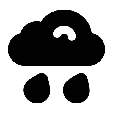 Bulut. Web simgesi basit illüstrasyon