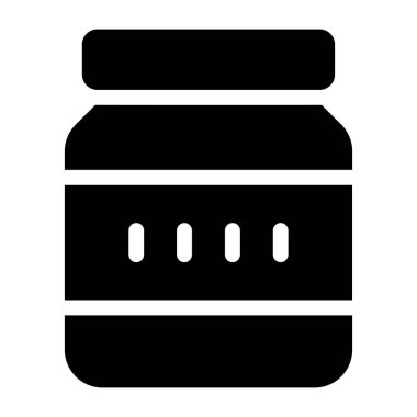 Reçel ikon vektör illüstrasyonu kavanozu