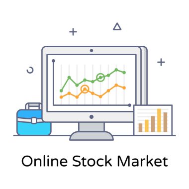 analitik vektör simgesi modern basit tasarım