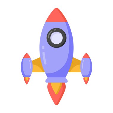 roket ikonu vektör illüstrasyonu