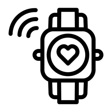 smartwatch düz vektör simgesi