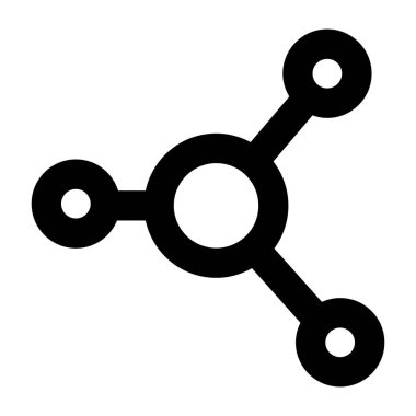 Molekül. Web simgesi basit tasarım