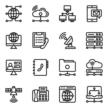 Web tasarımı için vektör simgeleri kümesi 