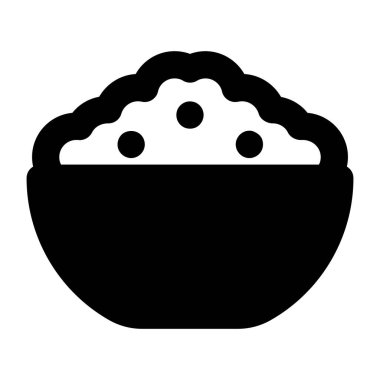 Yiyecek ve içecek ikonu. Web için çikolatalı pasta vektör simgelerinin özet çizimi