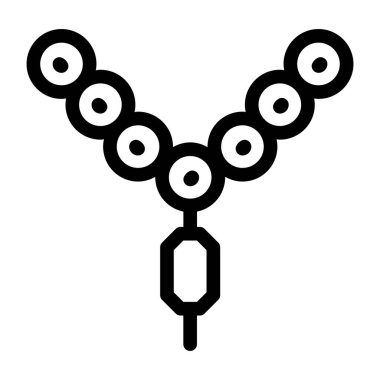 kolye simgesi, vektör illüstrasyonu