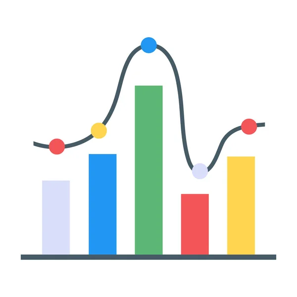 Wykres Biznesowy Wykres Słupkowy Wektor Ilustracji Projektu — Wektor stockowy